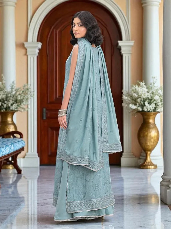 MYSHA by Wania Embroidered Zari Peach Collection 2025 (WL-93)