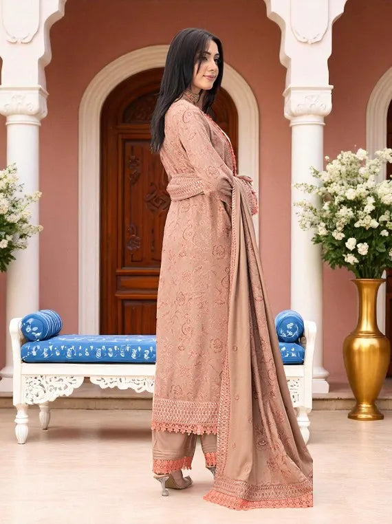 MYSHA by Wania Embroidered Zari Peach Collection 2025 (WL-94)
