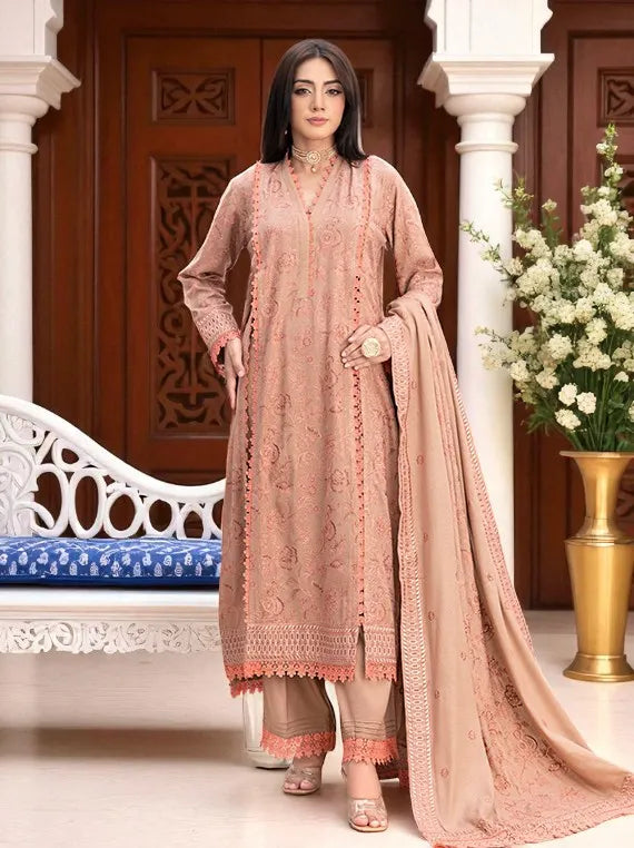 MYSHA by Wania Embroidered Zari Peach Collection 2025 (WL-94)