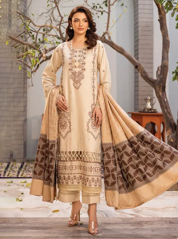 Mahrosh Embroidered Dhanak Collection 2025 By Puri Fabric (D-06)