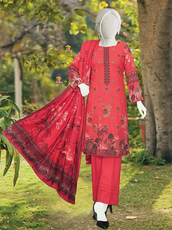 Maiza Embroidered Printed Peach Collection 2025 Vol-02 By ABC (D-06)