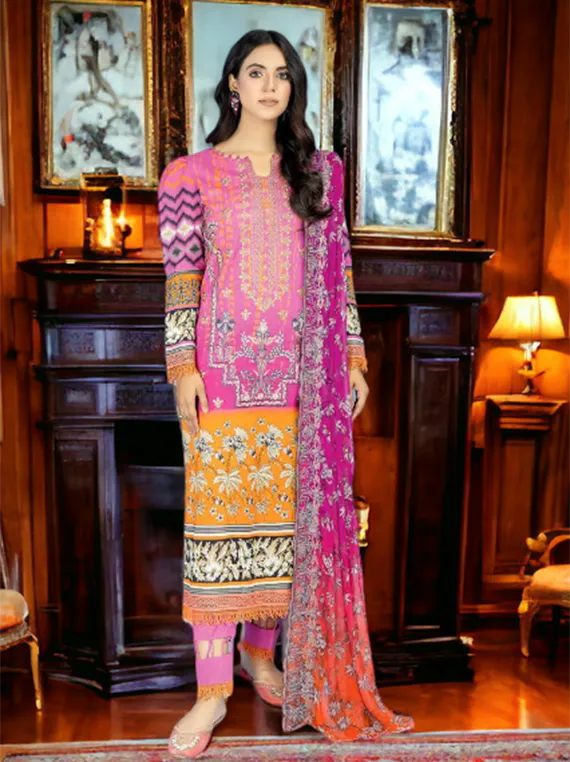 Malhar Embroidered Lawn Collection 2024 By Johra (JH-34)