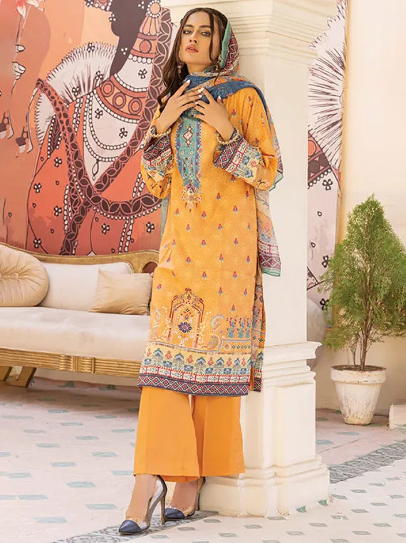 Malhar Printed Lawn Collection 2025 (D-01)