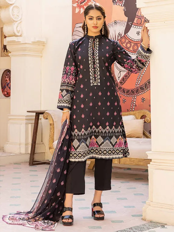 Malhar Printed Lawn Collection 2025 (D-02)