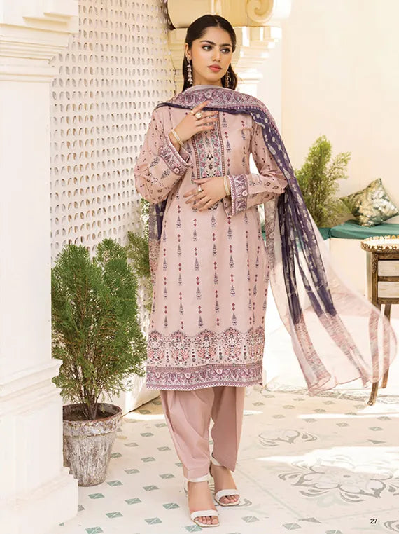 Malhar Printed Lawn Collection 2025 (D-07)