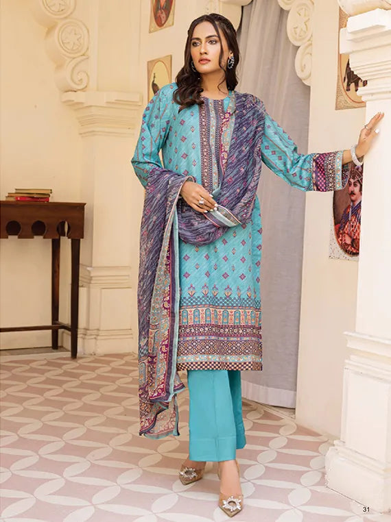 Malhar Printed Lawn Collection 2025 (D-08)