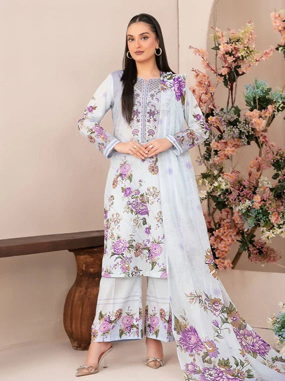 Malhar by Tawakkal Fabric Royal Lawn Collection 2026 (D-3074)