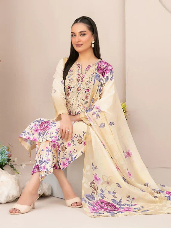 Malhar by Tawakkal Fabric Royal Lawn Collection 2026 (D-3078)