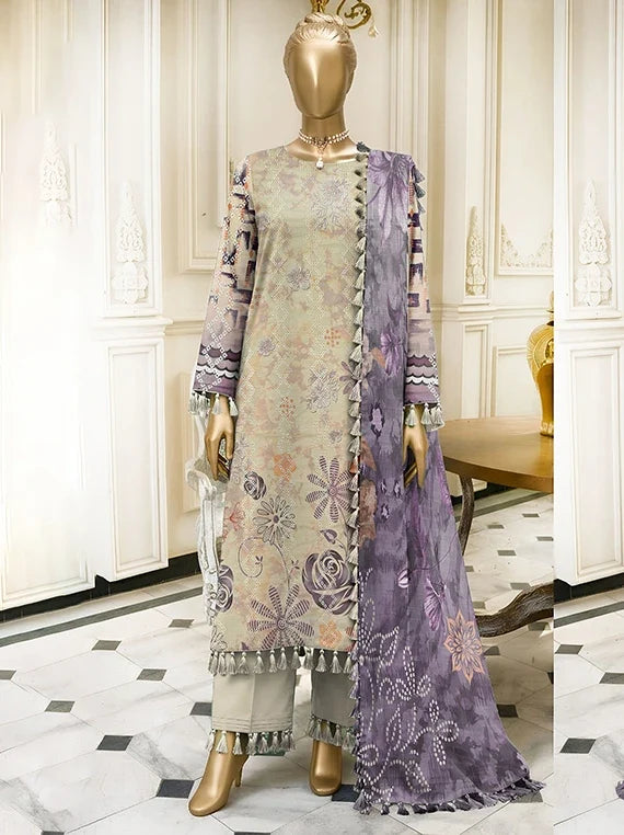 Malka by ABC Embroidered Printed Lawn Collection 2026 (AA-09)