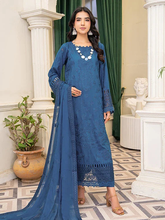 Manizy ke Sang Embroidered Lawn Collection 2026 (D-09)