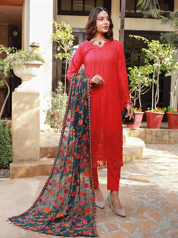 Manto Lawn Delicate Schiffli Collection 2024 By Schick (D-01)