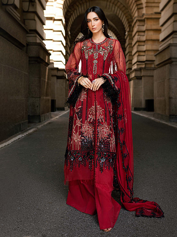 Maria.B Luxury Soiree Embroidered Chiffon Collection 2025 (D6)