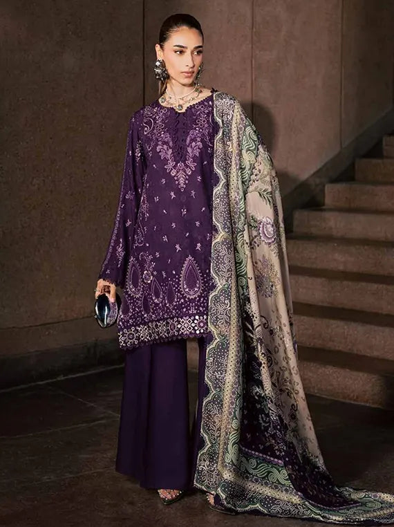 Maya Linen by Nureh Embroidered Unstitched Collection'26 (NW-127)
