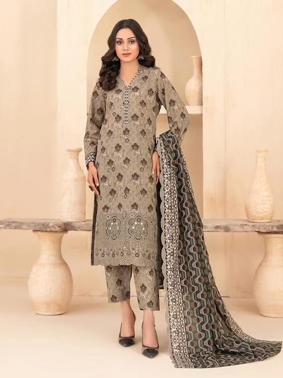 Mayesha Embroidered khaddar Rotary Collection 2025 By Tawakkal Fabrics (D-5092)