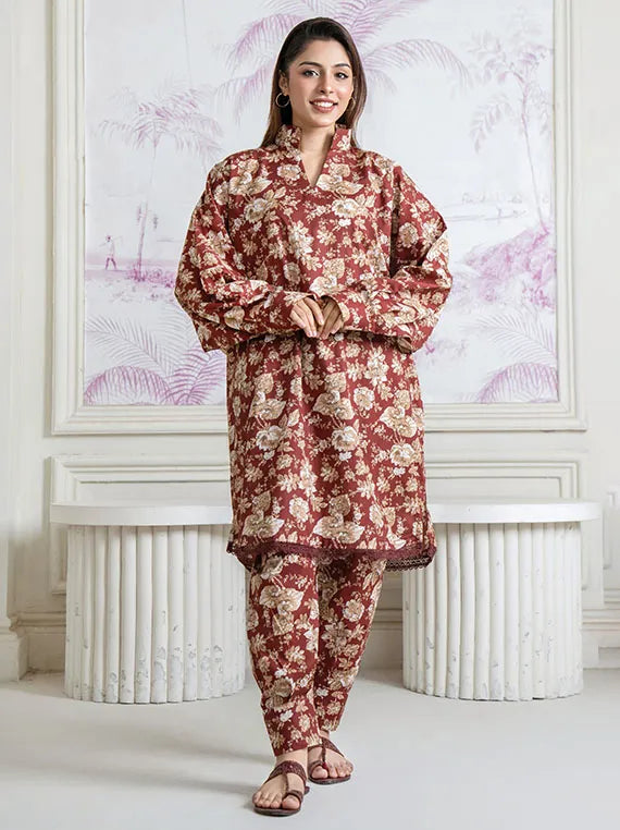 Meerak Elegance Persinified Lawn Collection 2025 (01-Lustre)