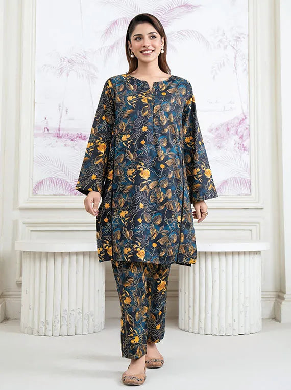 Meerak Elegance Persinified Lawn Collection 2025 (03-Charm)