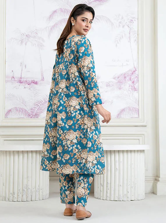 Meerak Elegance Persinified Lawn Collection 2025 (05-Glowtide)