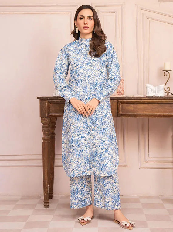 Meerak Elegance Persinified Lawn Collection 2025 (09-Lumin)