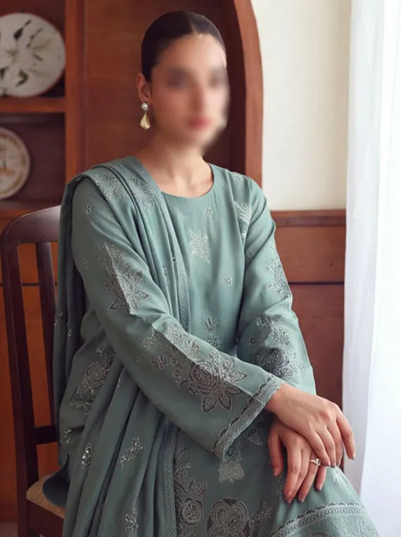 Meeras by Fantak Unstitched Karandi Lawn Collection'26 V-527 (D-01)