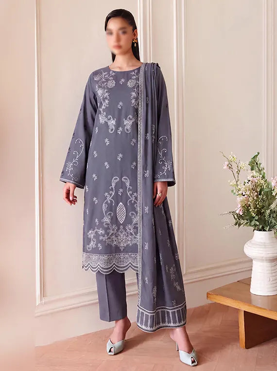Meeras by Fantak Unstitched Karandi Lawn Collection'26 V-527 (D-04)