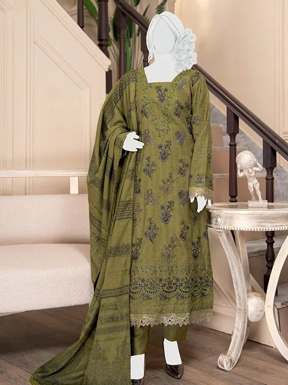 Mehak by ABC Embroidered Slub Peach Collection 2025 (D-05)