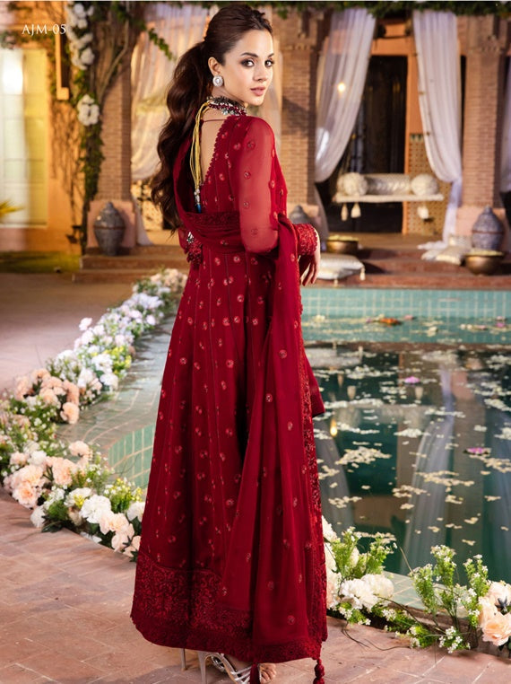 Mehr O Mah Festive Chiffon Collection 2023 By Asim Jofa (AJM-05)