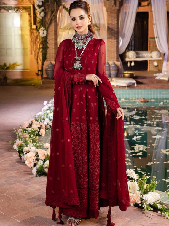 Mehr O Mah Festive Chiffon Collection 2023 By Asim Jofa (AJM-05)