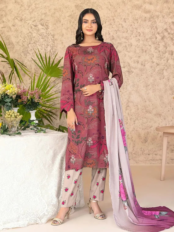 Melek Printed Embroidered Collection 2025 by Tawakkal Fabrics (D-01)