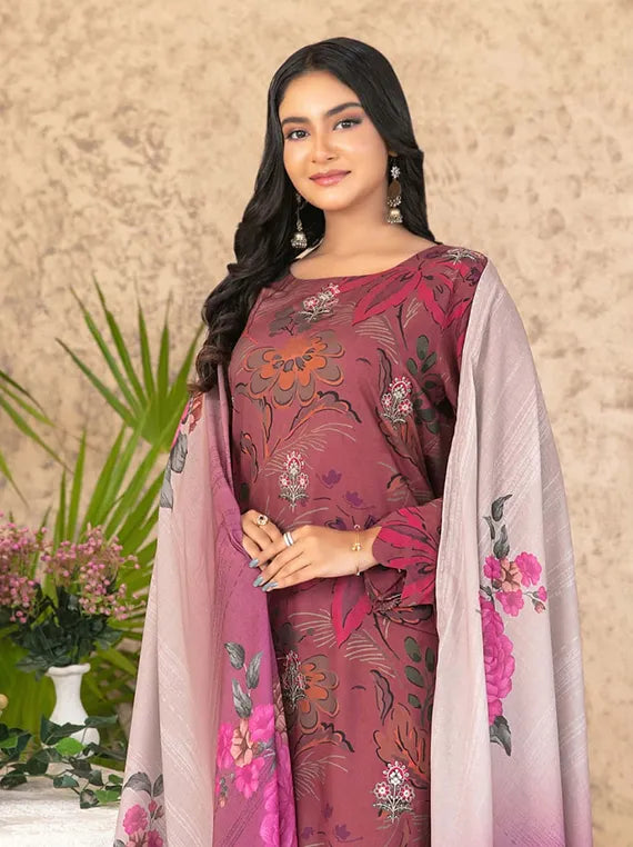Melek Printed Embroidered Collection 2025 by Tawakkal Fabrics (D-01)