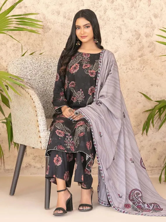 Melek Printed Embroidered Collection 2025 by Tawakkal Fabrics (D-03)