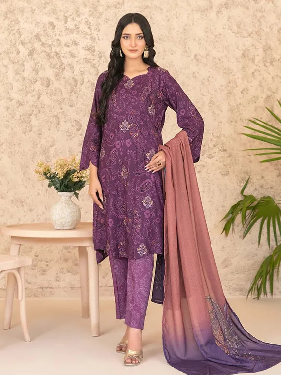 Melek Printed Embroidered Collection 2025 by Tawakkal Fabrics (D-09)