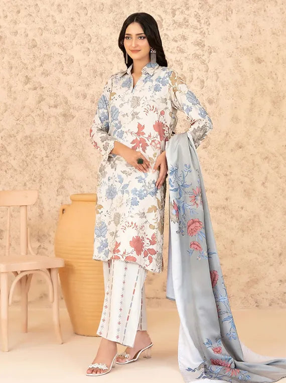 Melek Printed Embroidered Collection 2025 by Tawakkal Fabrics