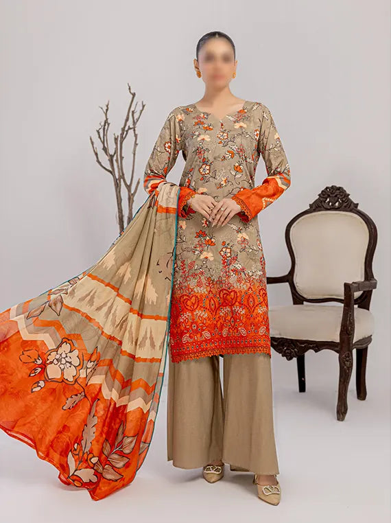 Meraki Embroidered Staple Doriya Collection 2025 By Fantak (D-02)