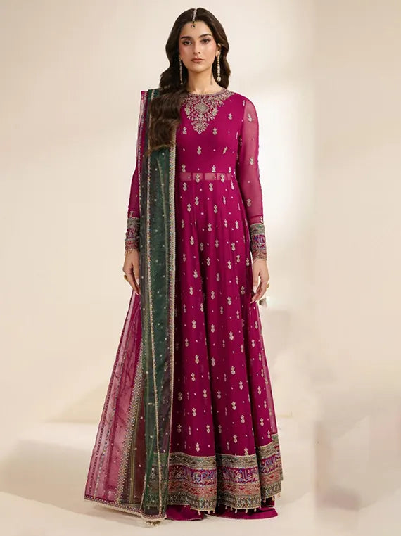 Meraki by Zarif Embroidered Chiffon Collection 2026 (ZR-MEK-01)