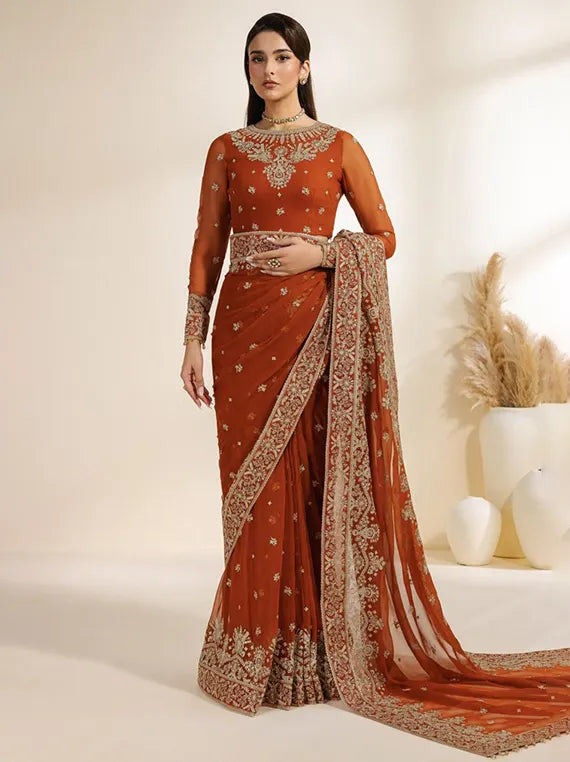 Meraki by Zarif Embroidered Chiffon Collection 2026 (ZR-MEK-07)