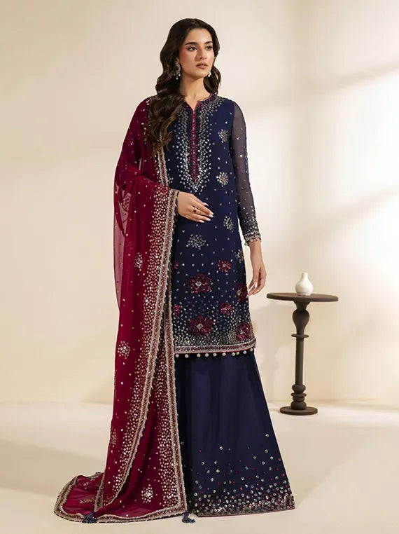 Meraki by Zarif Embroidered Chiffon Collection 2026 (ZR-MEK-10)