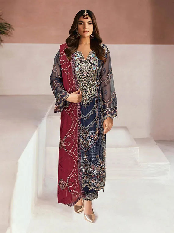 Minhal Luxury Organza Collection 2025 Vol-13 By Ramsha (M-1304)