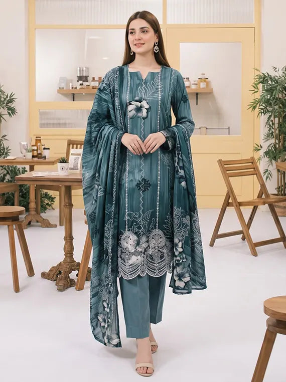 Miraas by Tawakkal Fabrics Unstitched Embroidered Staple Collection'26 (D-5933)
