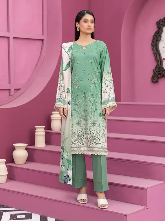 Mirana Embroidered Slub Staple Collection 2025 By Fantak (D-01)