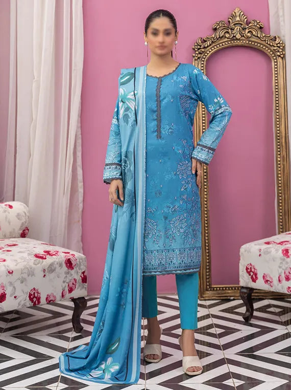 Mirana Embroidered Slub Staple Collection 2025 By Fantak (D-03)