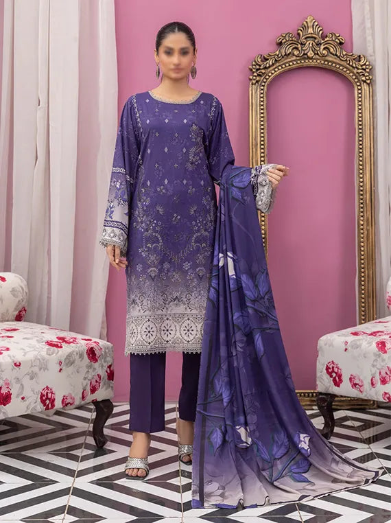 Mirana Embroidered Slub Staple Collection 2025 By Fantak (D-04)