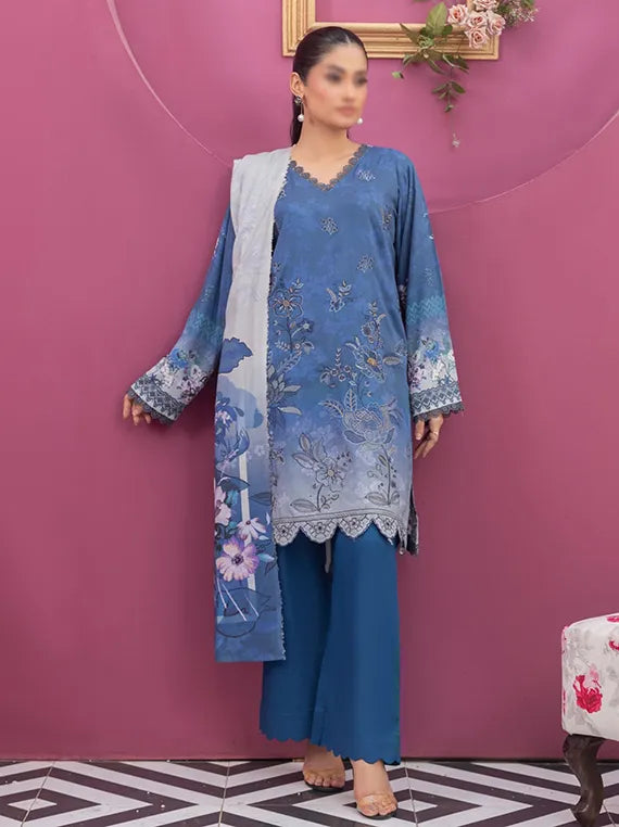 Mirana Embroidered Slub Staple Collection 2025 By Fantak (D-09)