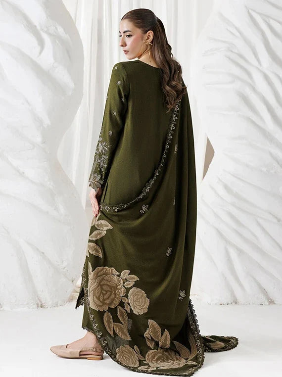 Miras by Daria Embroidered Leather Peach Unstitched Collection'26 (DA-165)