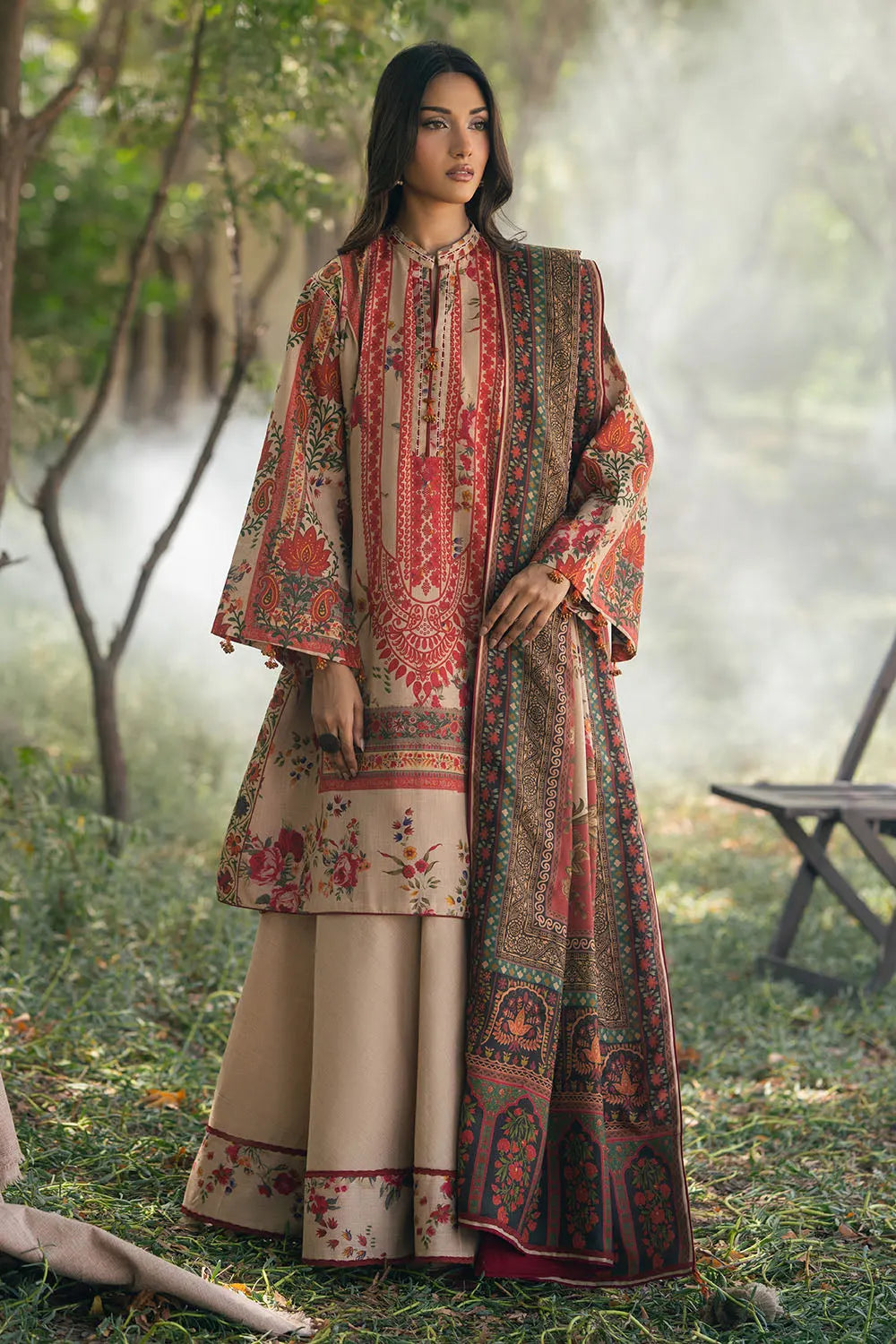 Misty Meadows by Gul Ahmed Printed Unstitched Pashmina Collection 26 (SP-62075)