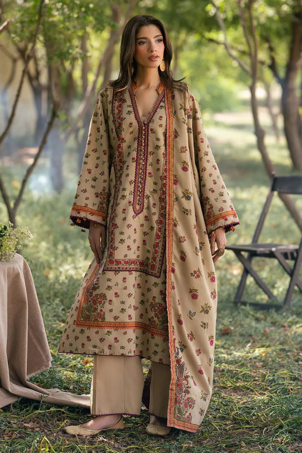 Misty Meadows by Gul Ahmed Printed Unstitched Pashmina Collection 26 (SP-62078)