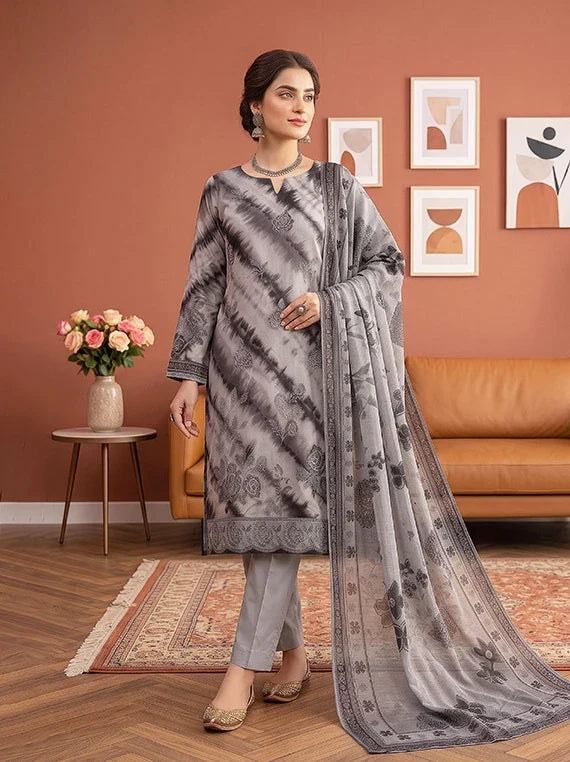 Modern Embroidered Viscose Slub Collection 2026 Vol-133 (D-01)