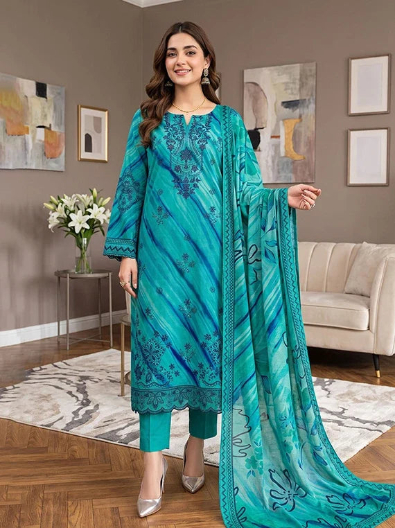 Modern Embroidered Viscose Slub Collection 2026 Vol-133 (D-02)