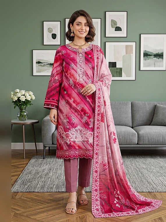 Modern Embroidered Viscose Slub Collection 2026 Vol-133 (D-03)