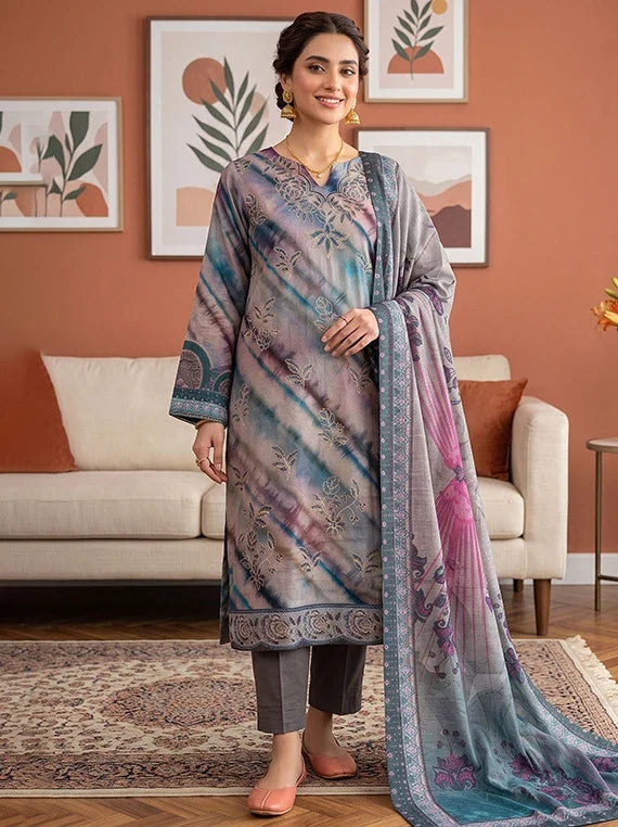 Modern Embroidered Viscose Slub Collection 2026 Vol-133 (D-04)