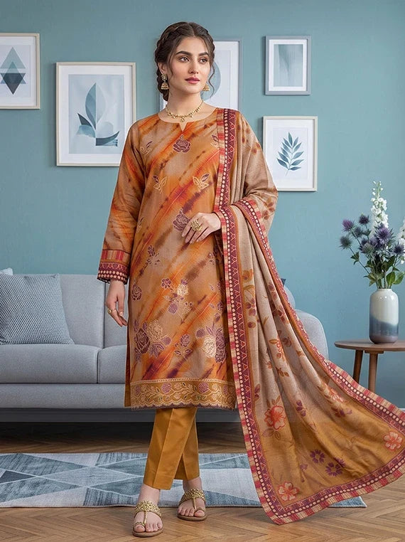 Modern Embroidered Viscose Slub Collection 2026 Vol-133 (D-07)